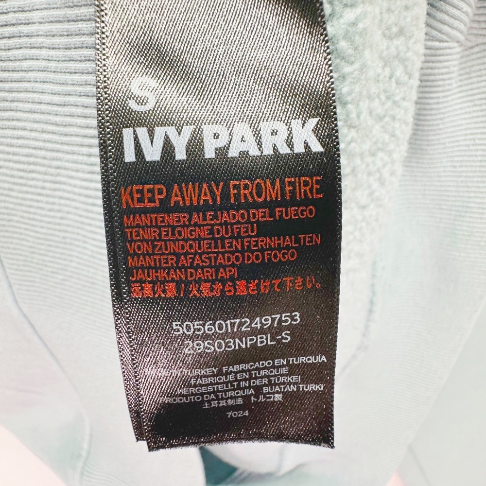 Ivy Park Womens Logo Crewneck Long Sleeve Sweatshirt Mint Blue Size S - Picture 6 of 8